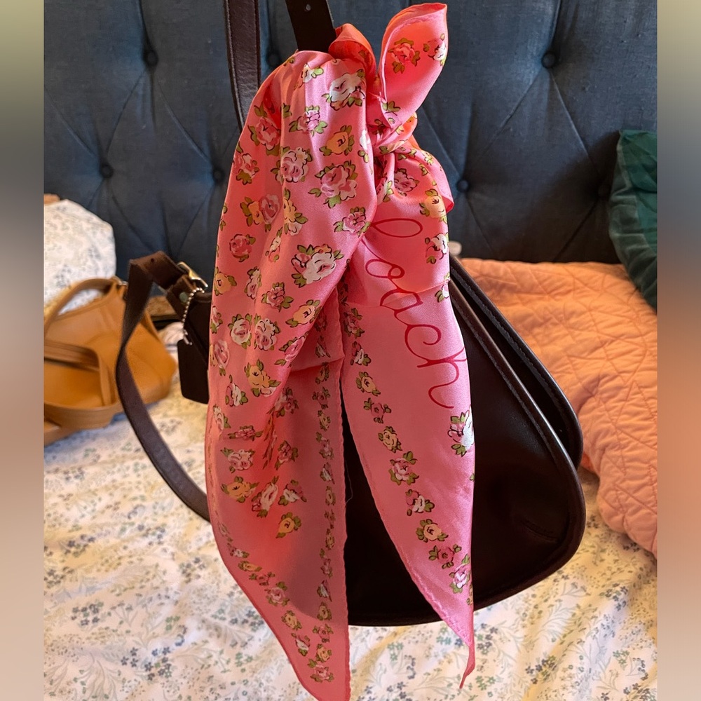 BAG NOT INCLUDED!! Silk coach scarf in tea rose